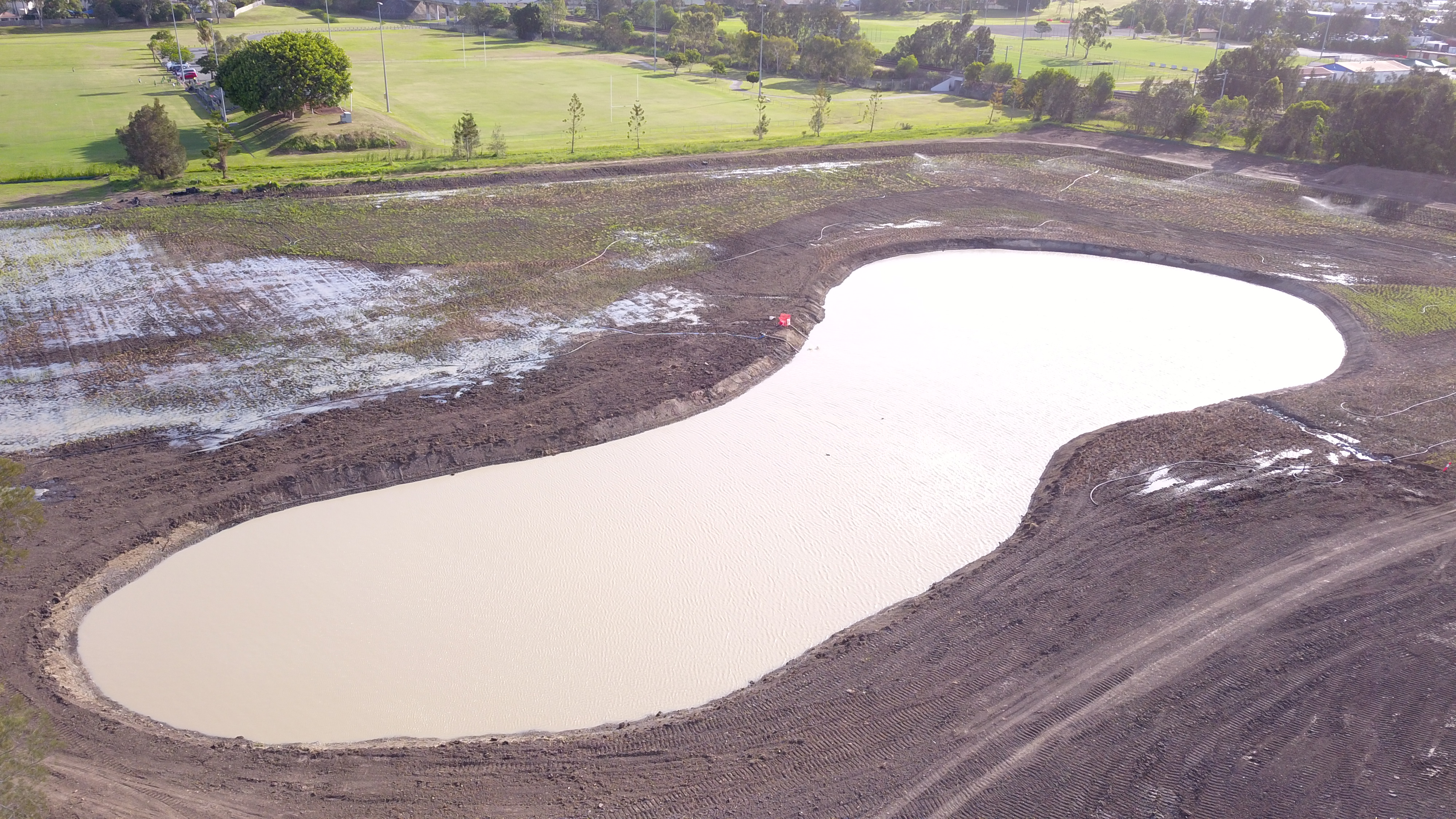 Earthworks at Allambe Memorial Park, photographed by OM Civil